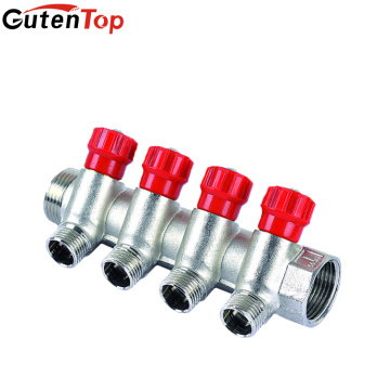 LB Guten top Aluminum handle MLstyle 4 way manifold with brass ball valve 1/2 brass water knockout drum